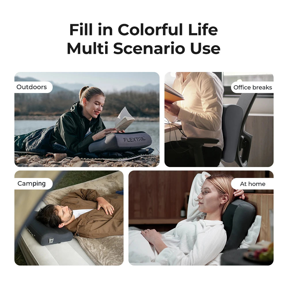 Inflatable Camping Pillow, Ergonomic Pillow