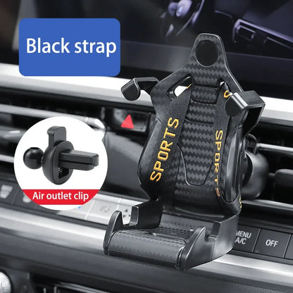 Racing seat design car phone holder Mount stand suction cup