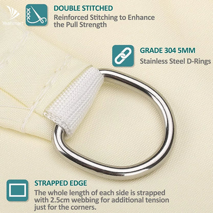Sun Shade Sail Waterproof Outdoor Square Rectangle Garden