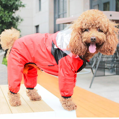 Pet Dog Raincoat Transparent Hooded Waterproof Coat
