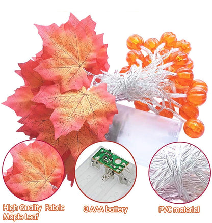 LED Halloween Light Garland Battery Powered Pumpkin