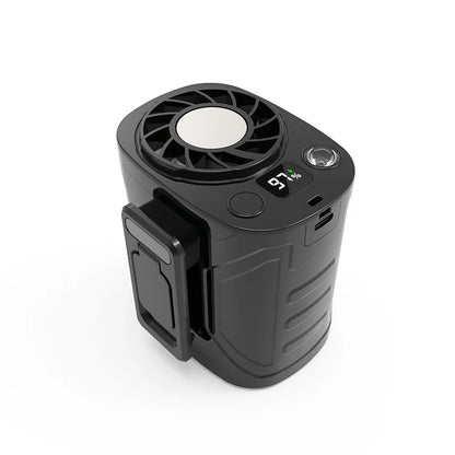 USB Rechargeable Waist-mounted Fan with Strong Light Turbine
