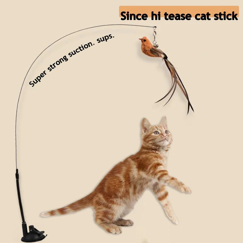 Simulated Bird Cat Toys Upgraded Epoxy Sucker Steel Wire