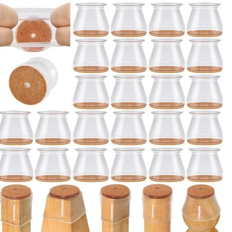 Chair Leg Caps Silicone Feet Protector Pads Furniture