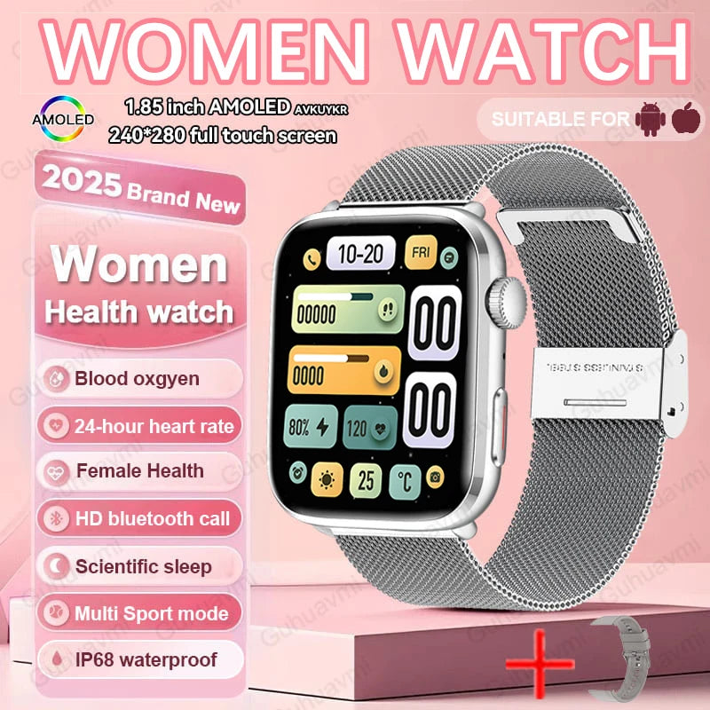 New Women Men AI Smart Diagnosis Watch HRV+PPG Blood Pressure