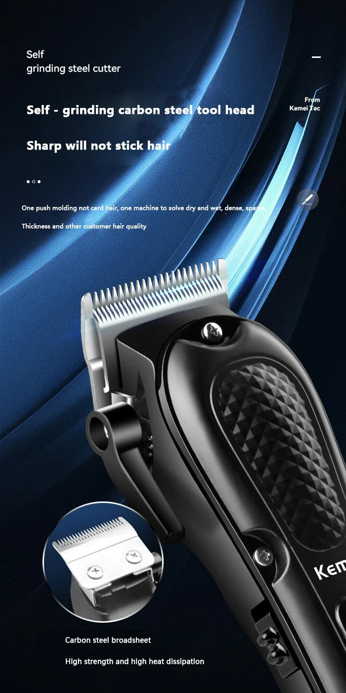 Kemei 1071 Electric Hair Clipper UBS Cordless Beard Trimmer