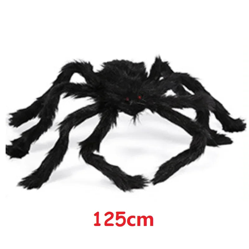 Halloween Plush Simulation Spider Colorful Black Ghost House
