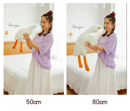 90-190cm Lovely Big White Goose Throw Pillow Plush Toy
