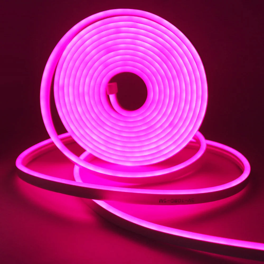 5V USB RGB LED Neon Strip Light 24key Remote Control
