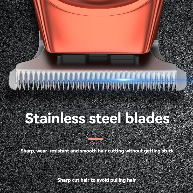 Stainless steel hairdresser electric push cut hair