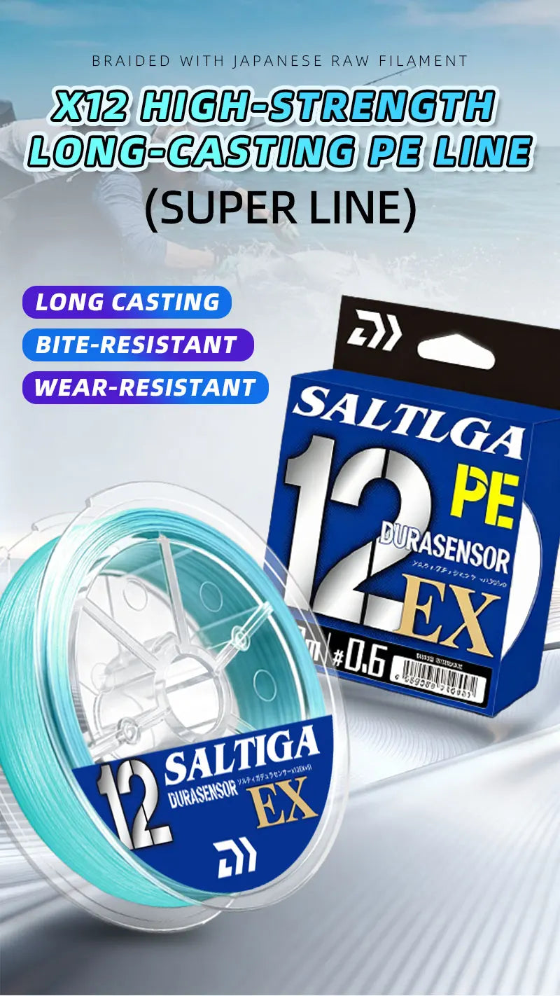 New X12 Strands Fishing Line Braided PE Fishing Strong Line
