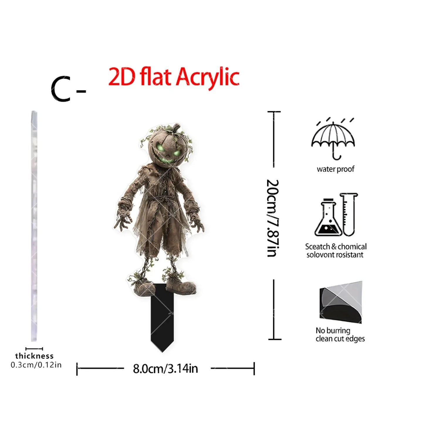 Halloween Scary Yard Decoration, Scarecrow Decor Horror
