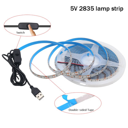 5V 2835 LED Strip Light 2835 60Leds/m Flexible Fita Led Tape