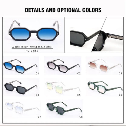 TANGOWO New Fashion Polygon Punk Sunglasses Luxury Brand