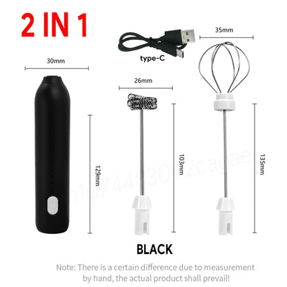 UPGRADED Electric Coffee Frother/MILK Whisk+Egg Beater