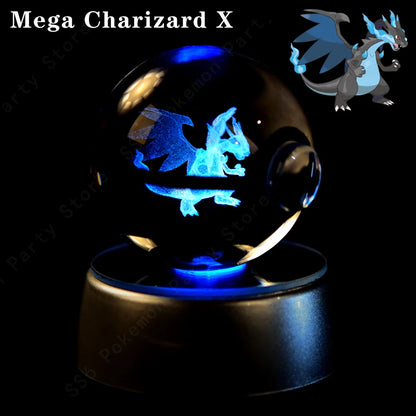 Pokemon Crystal Ball 3D Mewtwo Pikachu Gift