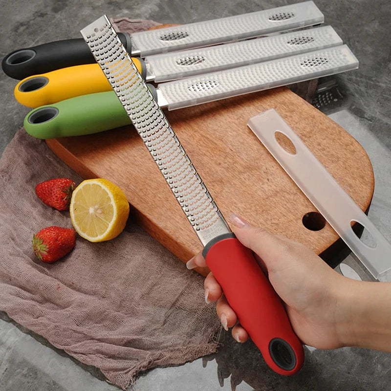 Stainless Steel Cheese Grater & Lemon Zester with Protect Cover
