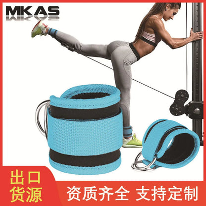 Gym Fitness Ankle Straps Adjustable D-Ring Foot Support