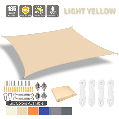 Sun Shade Sail Waterproof Outdoor Square Rectangle Garden