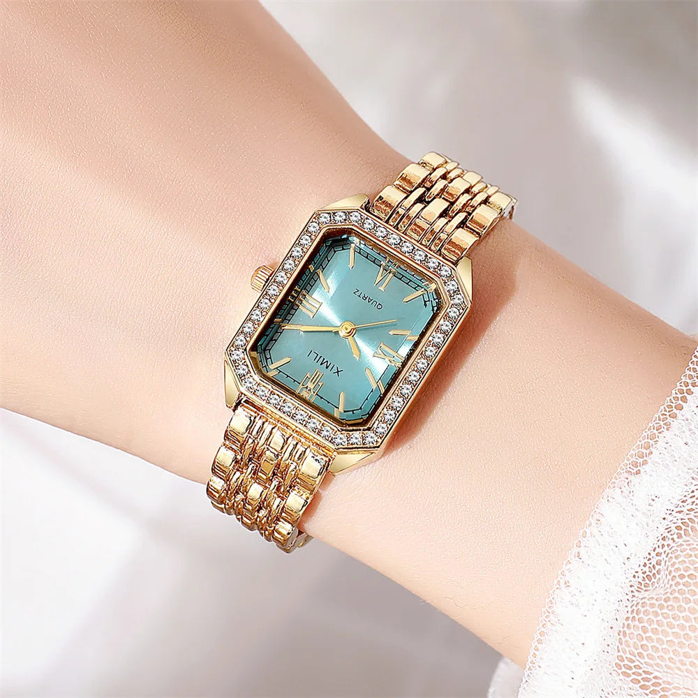 Light Luxury Brand Watch Women Business Simple Diamond