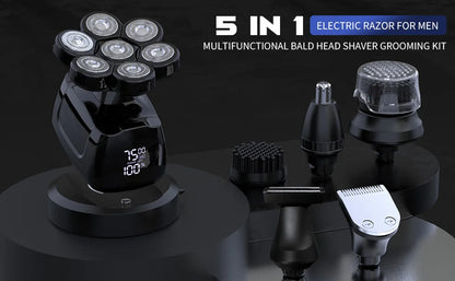 Electric Shaver for Men 7D Magnetic Floating Wet/Dry Head Razor