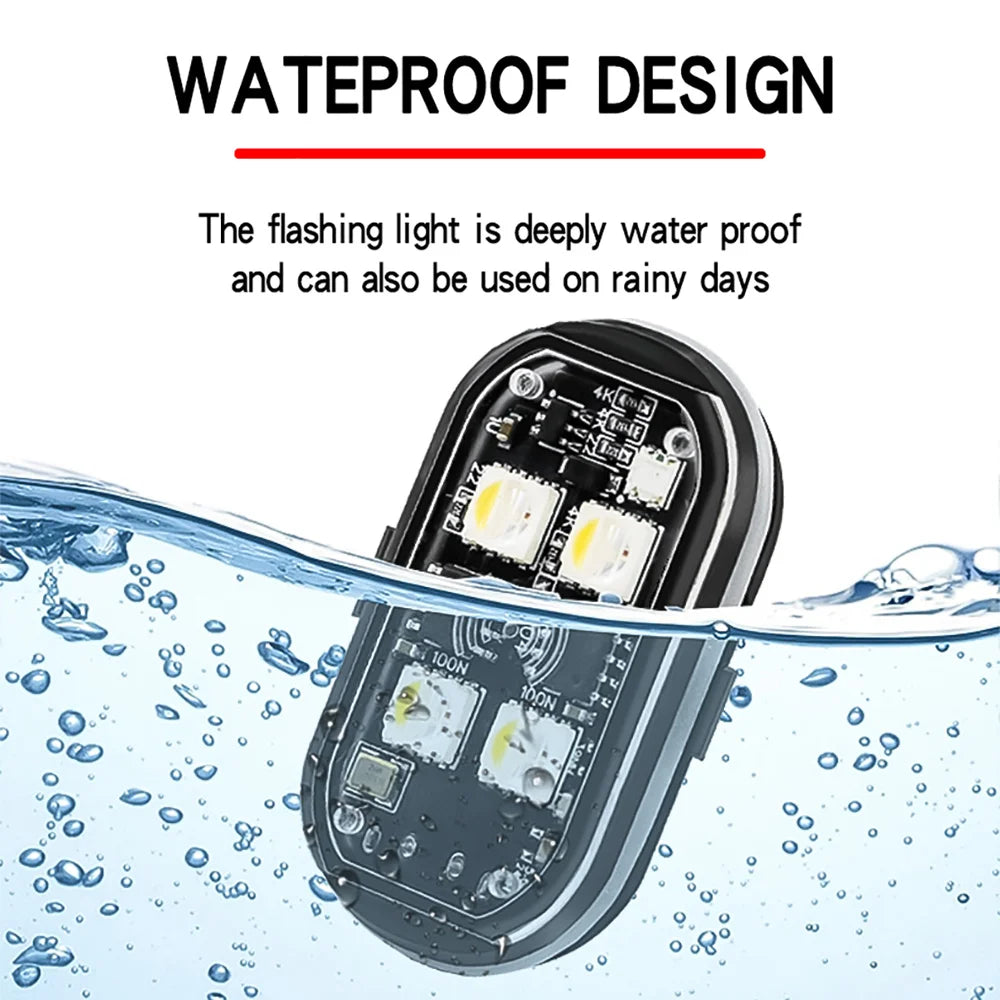 Wireless LED Strobe Lights Car Decor Atmosphere Light