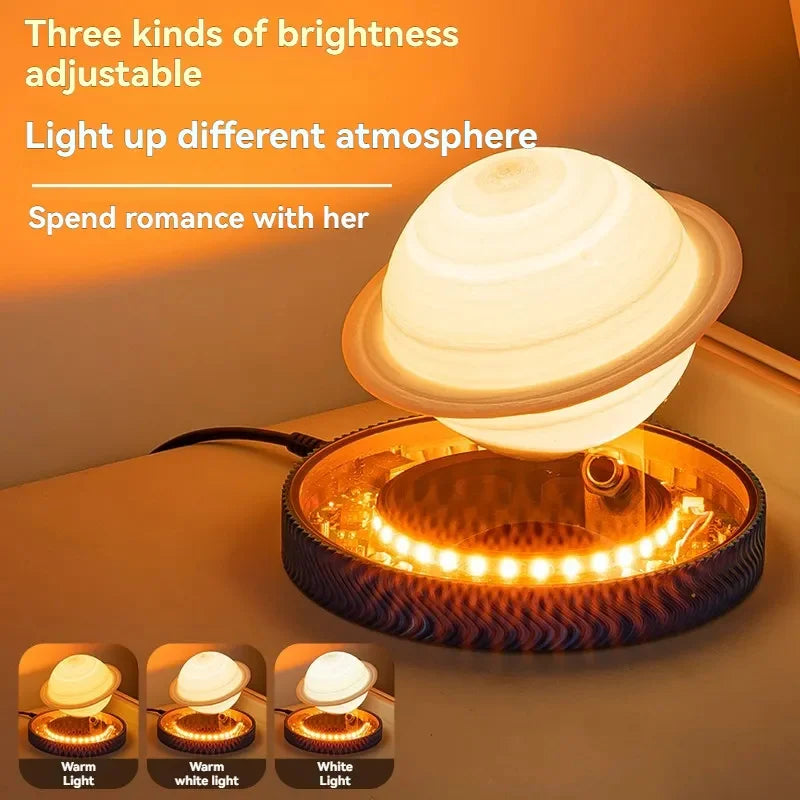 Magnetic Levitating Bulb Saturn Moon Lamp Levitating  Table Lamp