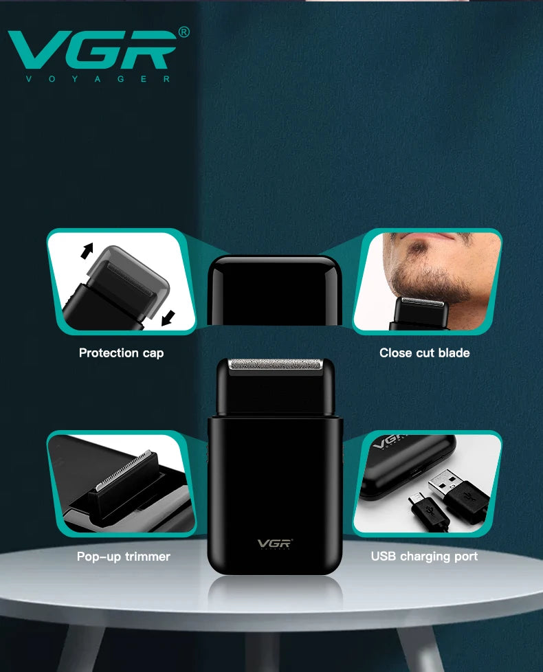 VGR Electric Shaver Professional Beard Trimmer Razor for Men V-390