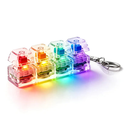 4-Button Fingertip Keychain RGB Fidget Stress Relief