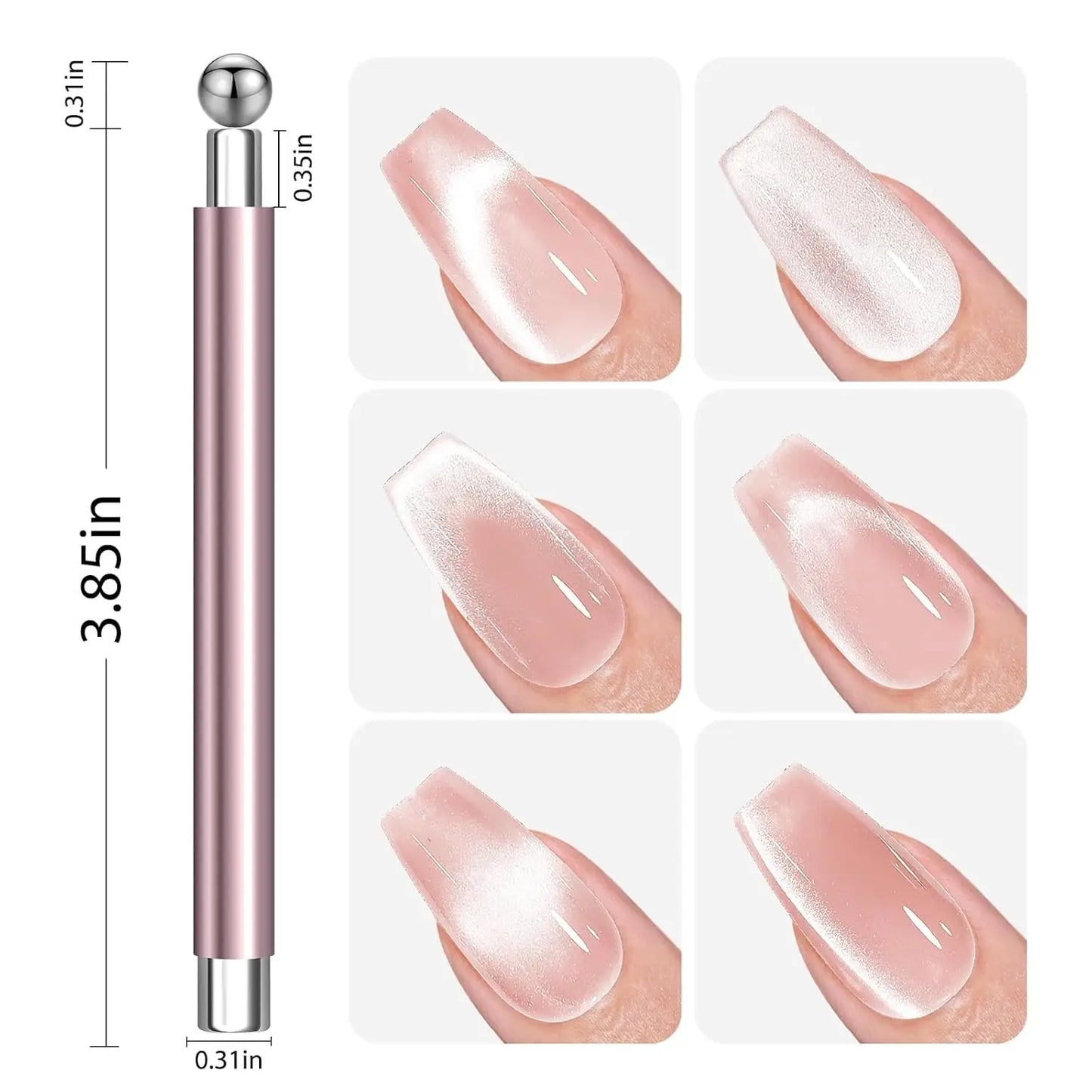 3 In 1 Dual Headed Cat Eye Nail Art Magnetic Stick