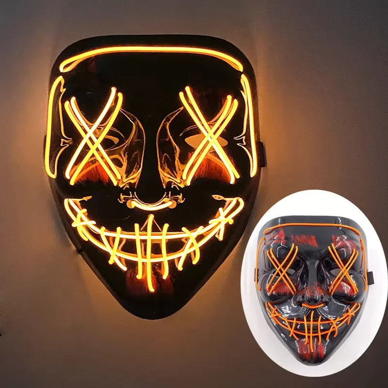 Wireless LED Neon Purge Mask & Fiber Optic Gloves