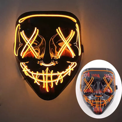 Wireless LED Neon Purge Mask & Fiber Optic Gloves