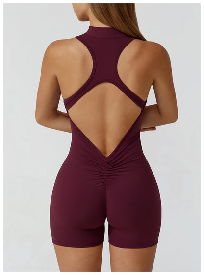 Scrunch Sports Overalls Gym Jumpsuit Women's Fitness