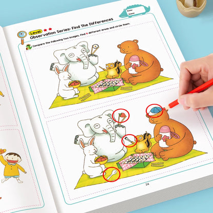 Hidden Differences Activity Book Contains 32 Interactive Observation