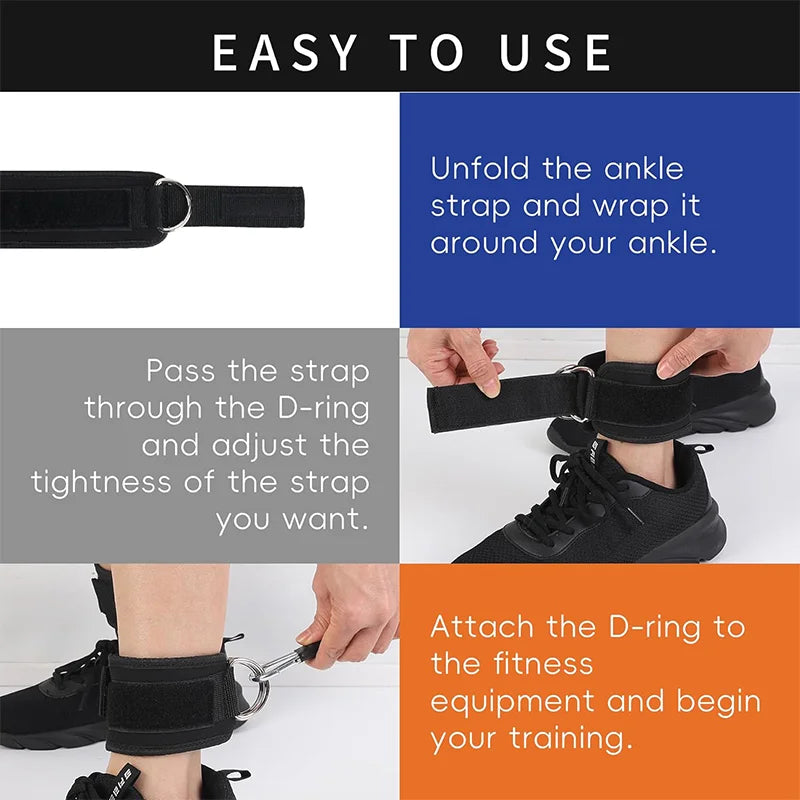 Ankle Straps Resistance Bands Set Fitness Workout Exercise