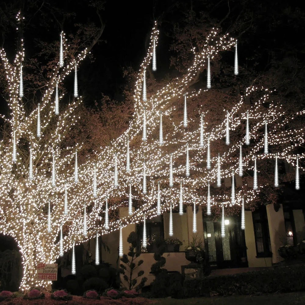 Outdoor LED Meteor Shower Lights Falling Rain Drop