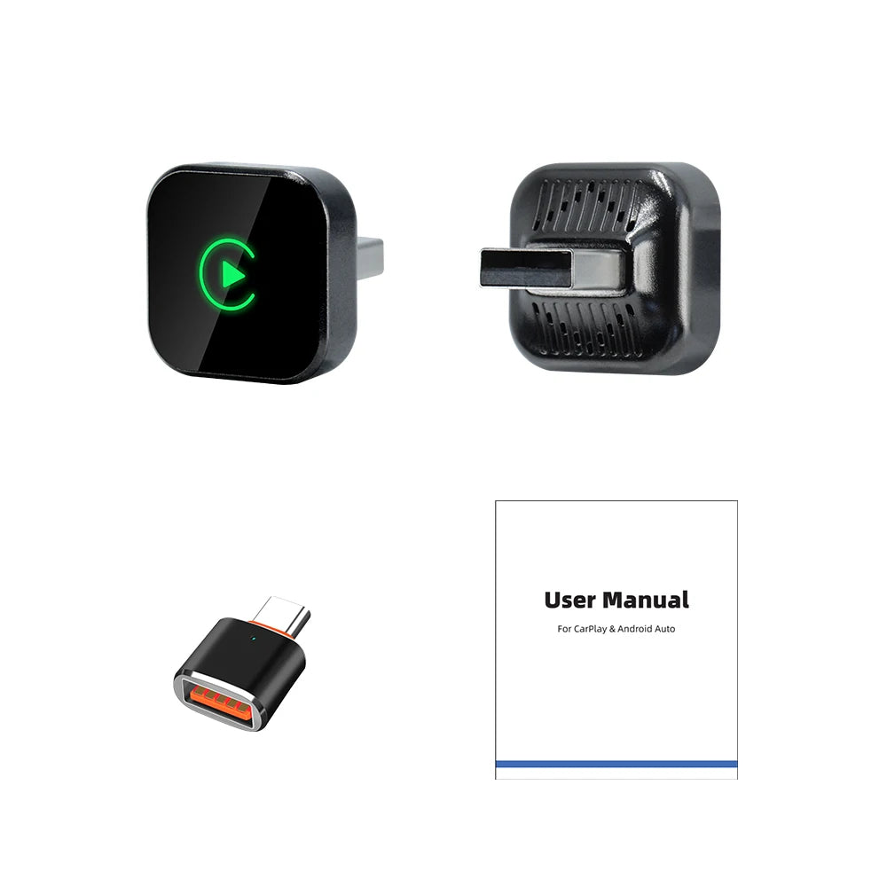 2in1 Wired To Wireless CarPlay Adapter Android Auto Dongle