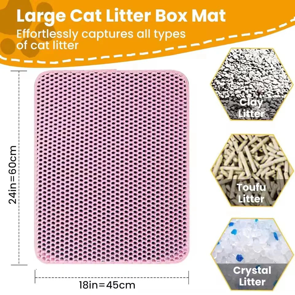 Cat Litter Mat Waterproof Double Layer Pet Litter