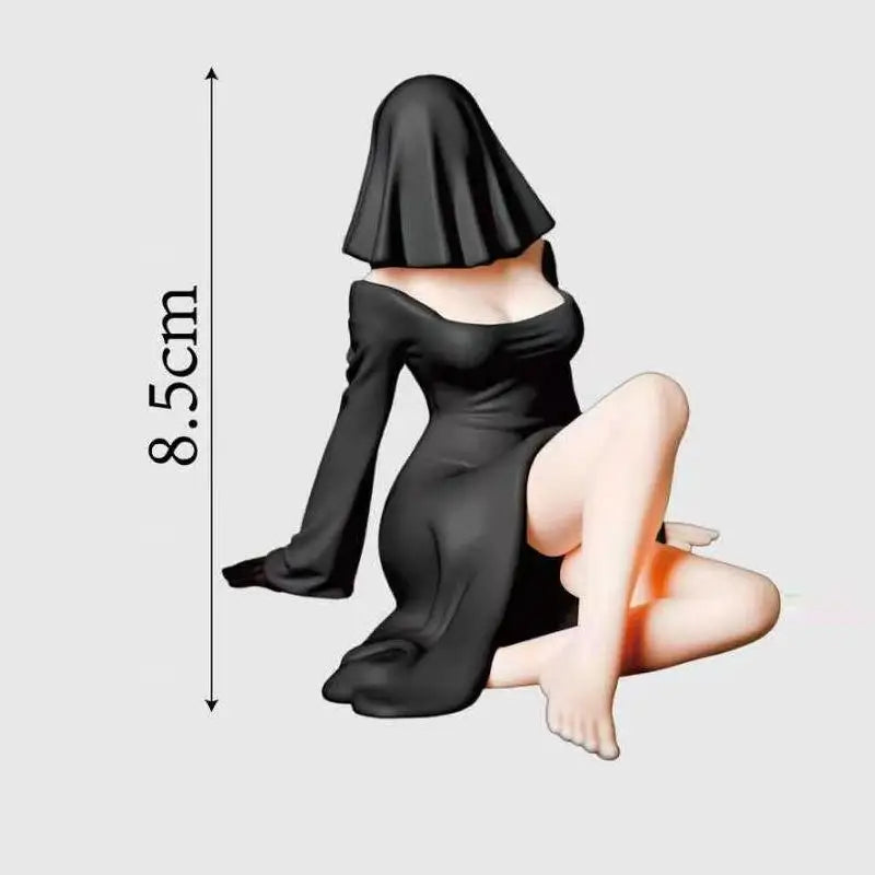 New Mysterious Ghost Lady PVC Figure Mini Anime Girl Figurine Ornament for Computer Desk