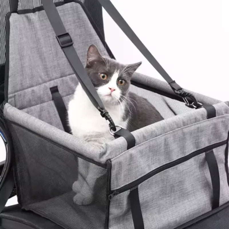 Dog Car Seat Cover Foldable Hammock Pet Harness Cat Bag Basket Stable