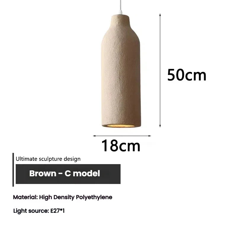 Wabi Sabi Ceiling Pendant Light Nordic LED Chandelier for Living Dining Room