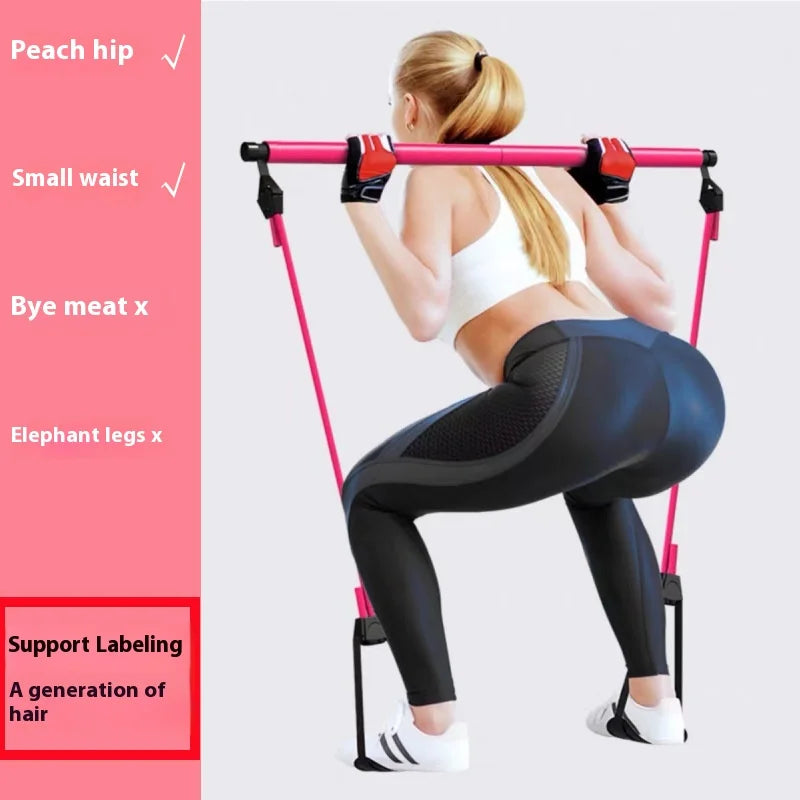 Pilates Stick - Adjustable Fitness Bar for Home Workout Yoga
