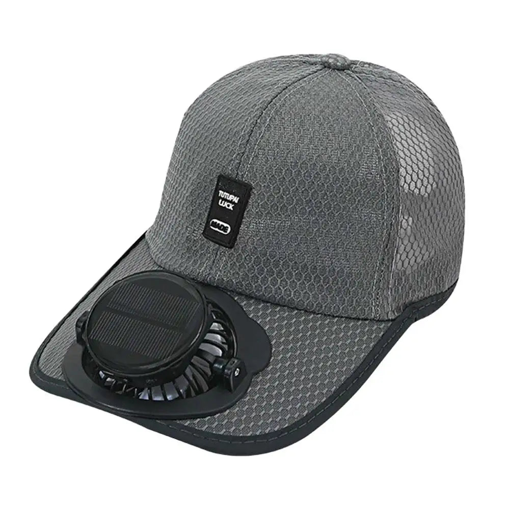 Breathable Sunhat with Solar Fan Sun Block Baseball Hat