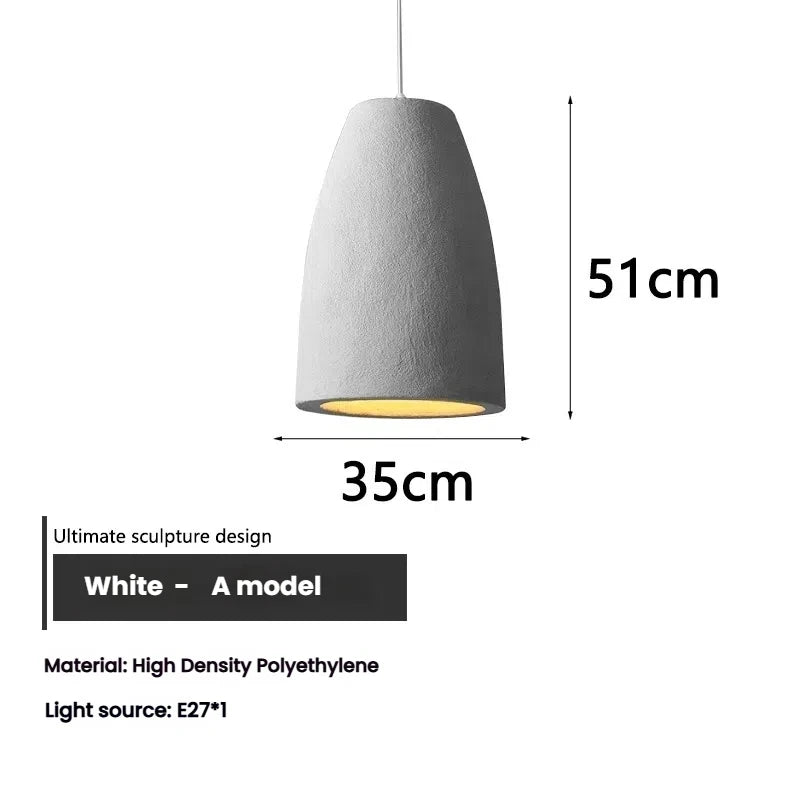 Wabi Sabi Ceiling Pendant Light Nordic LED Chandelier for Living Dining Room