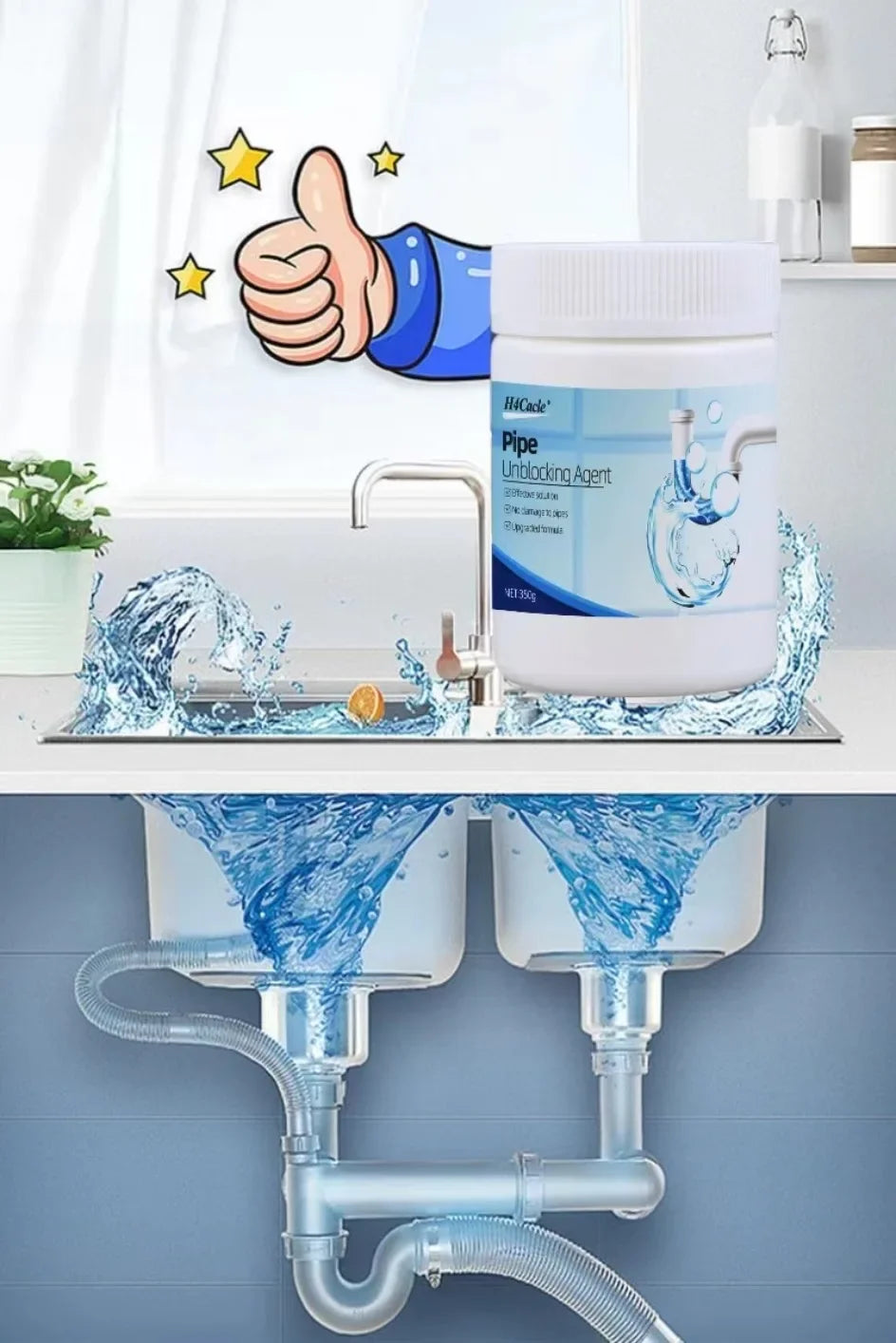 Powerful Pipe Dredging Agent Kitchen Dredge Deodorant Toilet