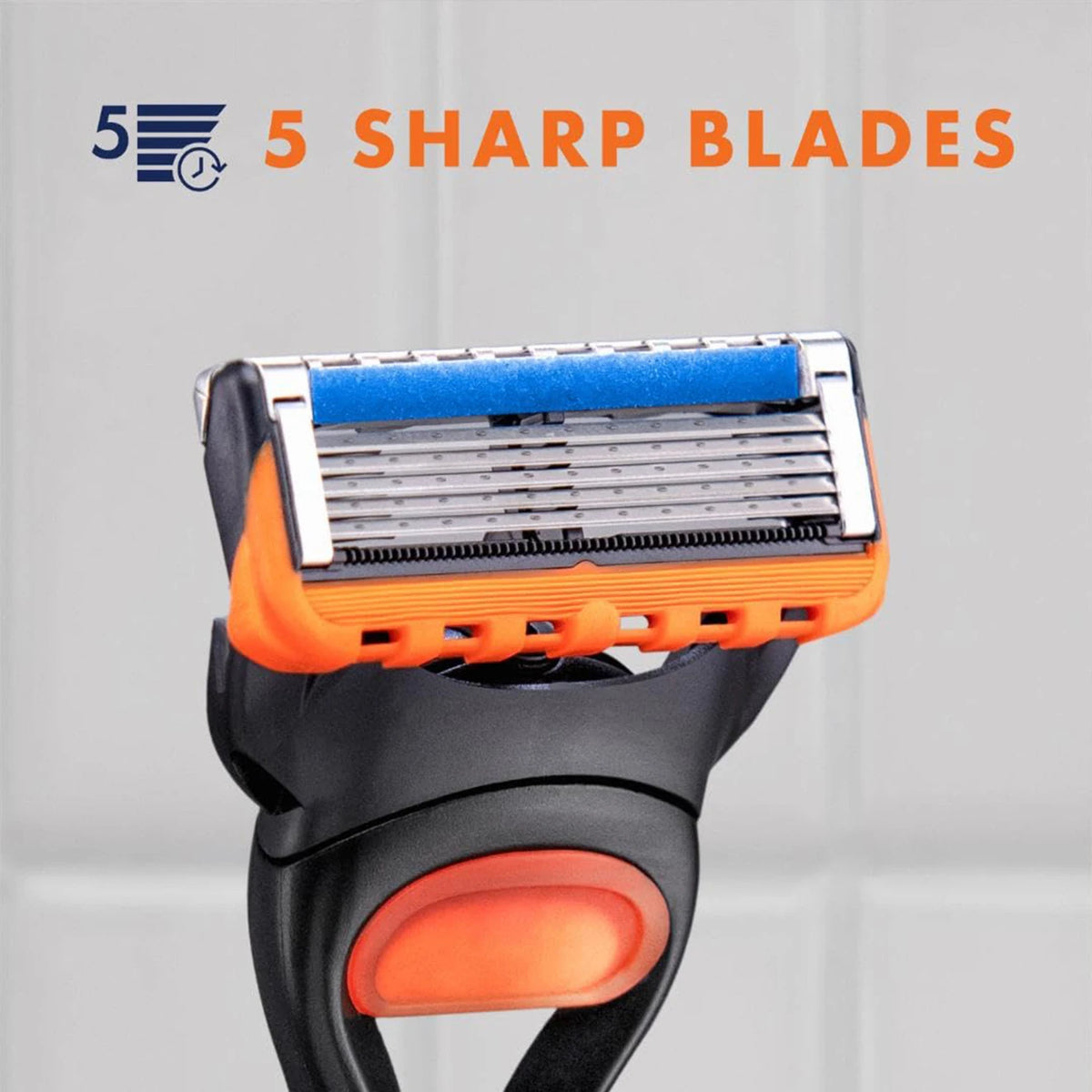 Men's 5-Blade Manual Safety Razor Features 6 layers