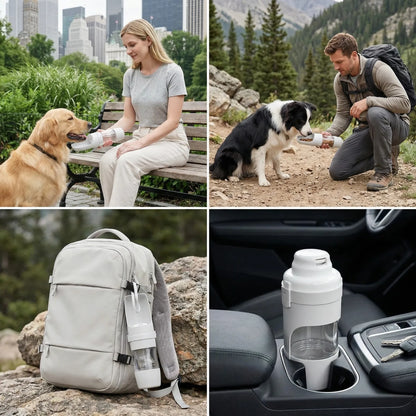 Leak-Proof Pet Travel Bottle Dual-Use Dog Water Dispenser