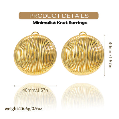 Hemispherical  Earrings Round Punk Geometric Style Jewelry
