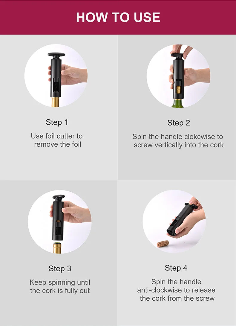 Creative Wine Opener Manual Bottle Opener Corkscrew