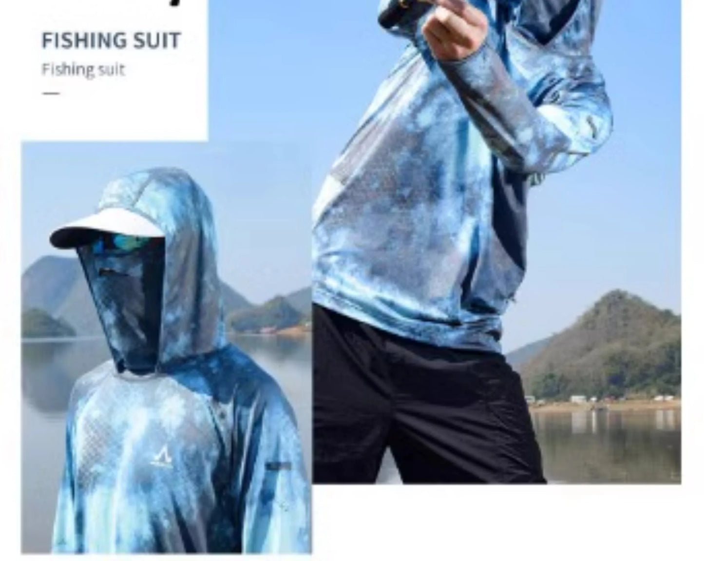 Men's Summer Outdoor Cycling Fiing Sun Protection Ice Silk